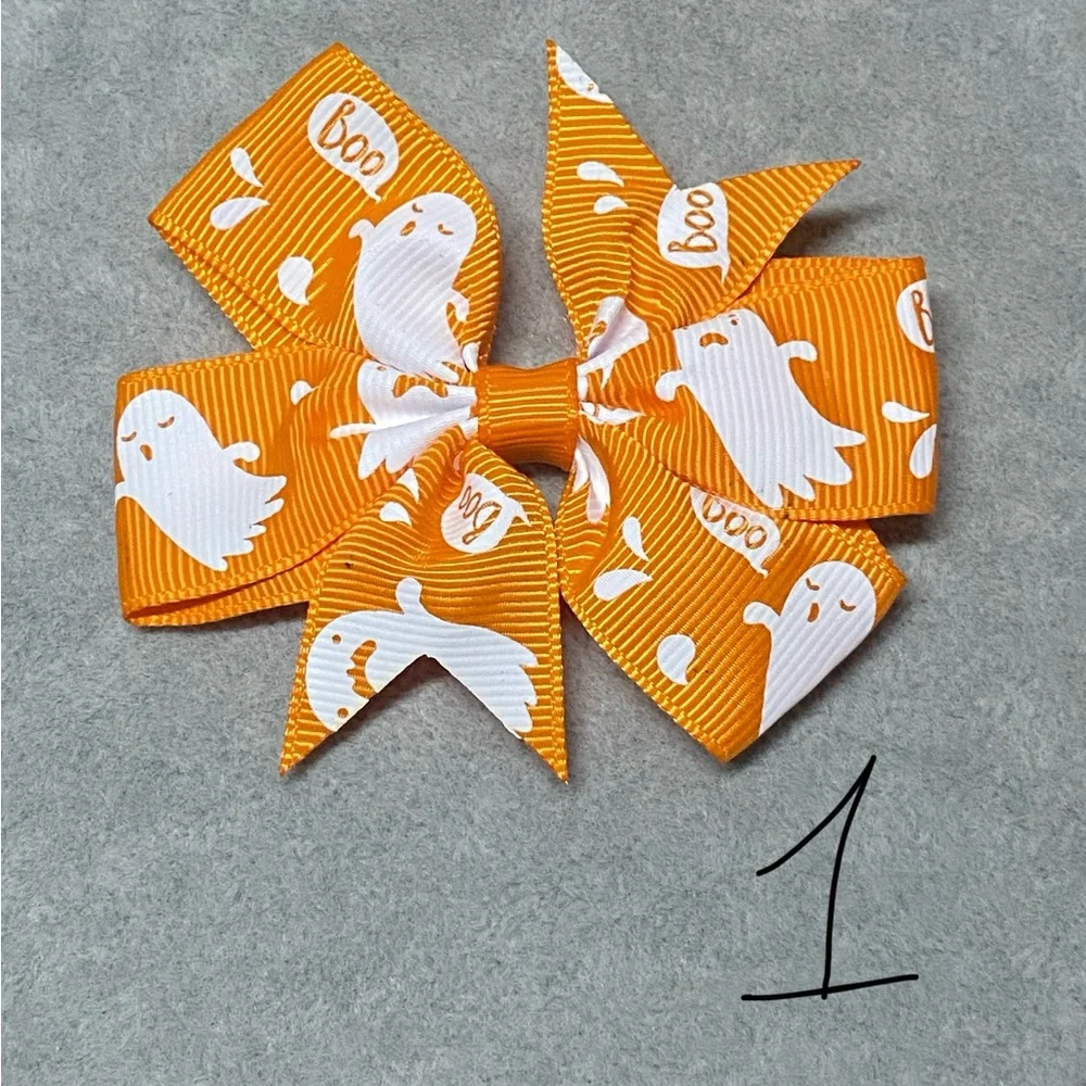 🕸️Halloween Spooky Cute Ghosts Spiders Pumpkin Hair Bows